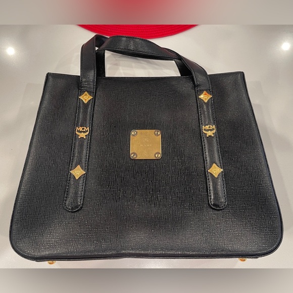 Title: Black MCM Leather Handbag - Picture 8 of 10